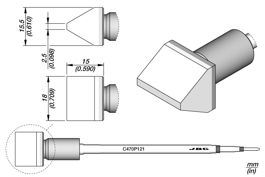 C470P121 - Chisel Cartridge 18 x 15